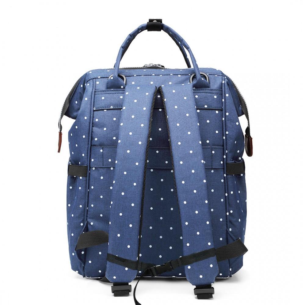 Kono Baby Changing Backpack- Dot Navy