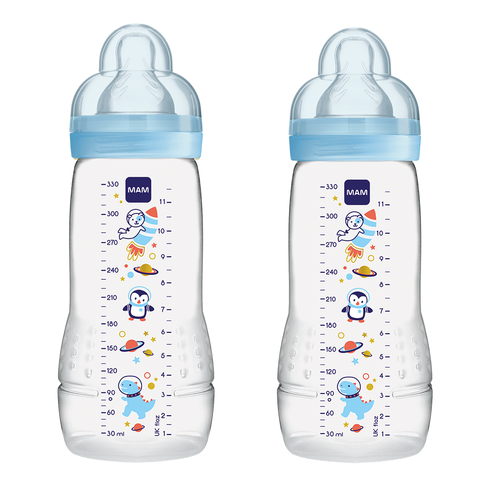 MAM Easy Active Baby Bottle - 4+ Months - 2 Pack - 330ml