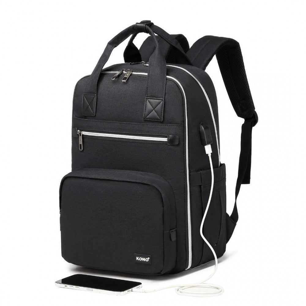 NEW Kono Classic Multi Functional Changing Backpack-Black