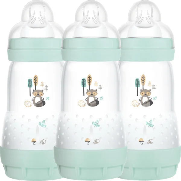 MAM Easy Start Anti-Colic Self-Sterilising Bottle - Newborn - 3 Pack - 260ml - Blue